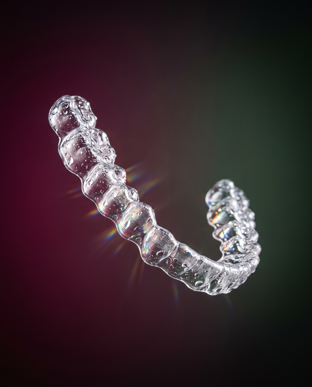 Férula transparente de ortodoncia invisible